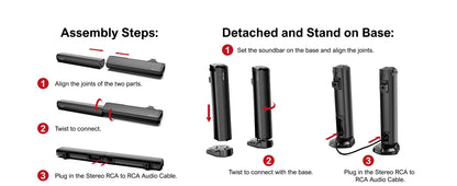 ULTIMEA 2-in-1 Dolby Atmos Soundba