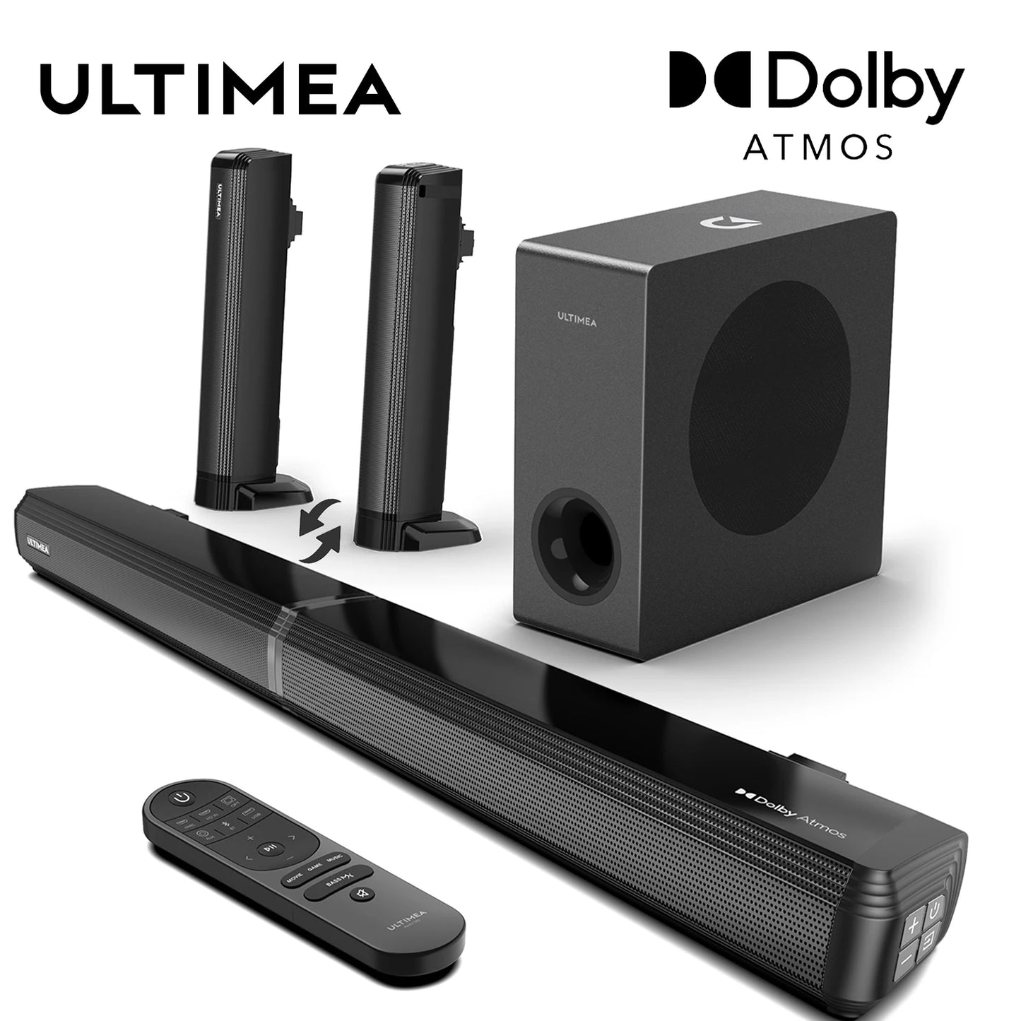 ULTIMEA 2-in-1 Dolby Atmos Soundba