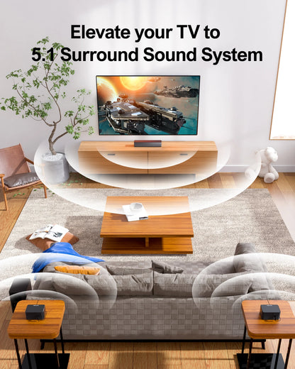 Sound System with Subwoofer and Rear Speakers